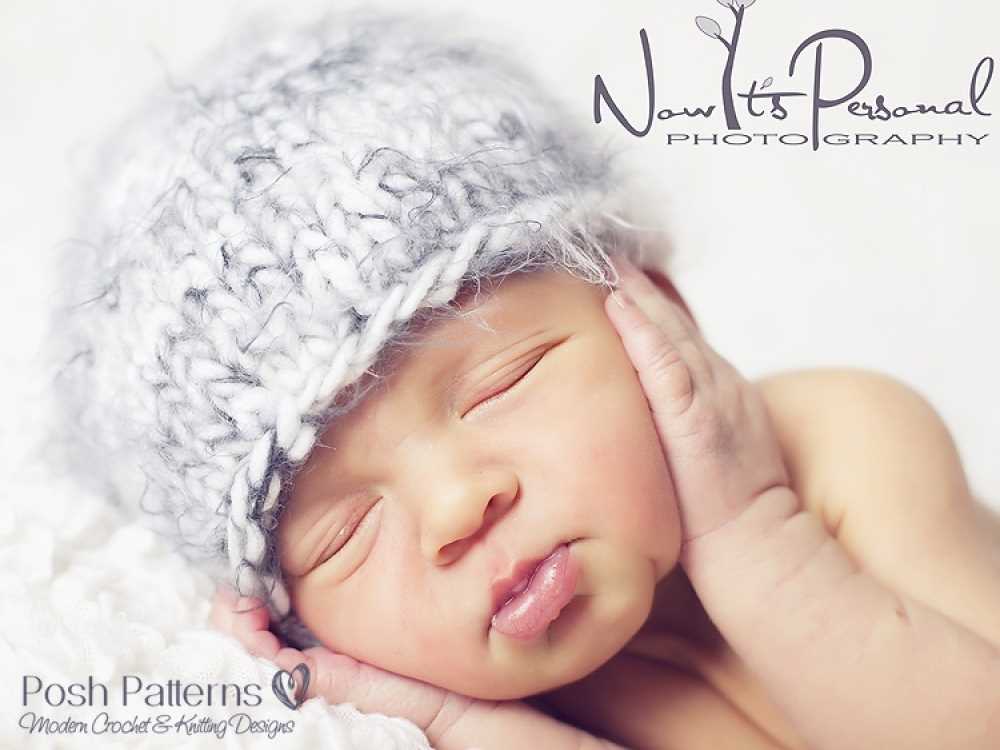 Easy newborn hat knitting pattern