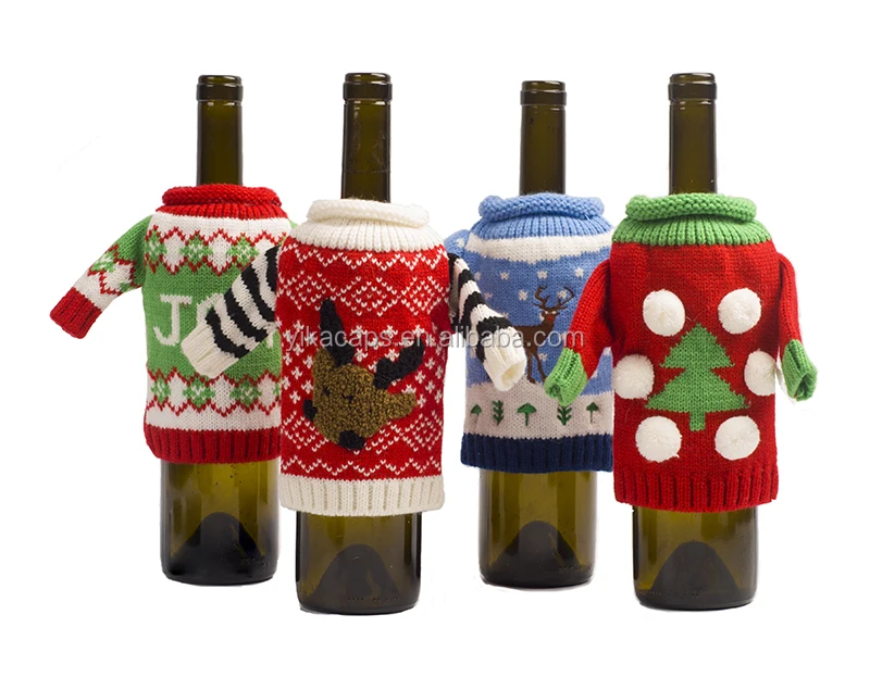 Knit wine bottle sweater pattern