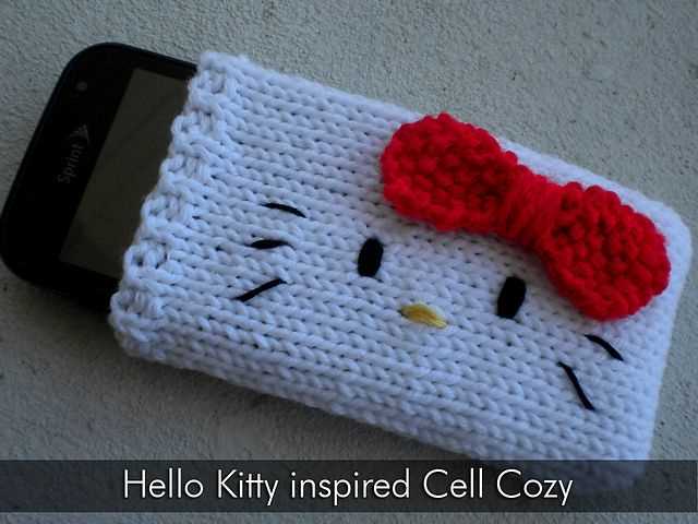 Knitted cell phone cover pattern