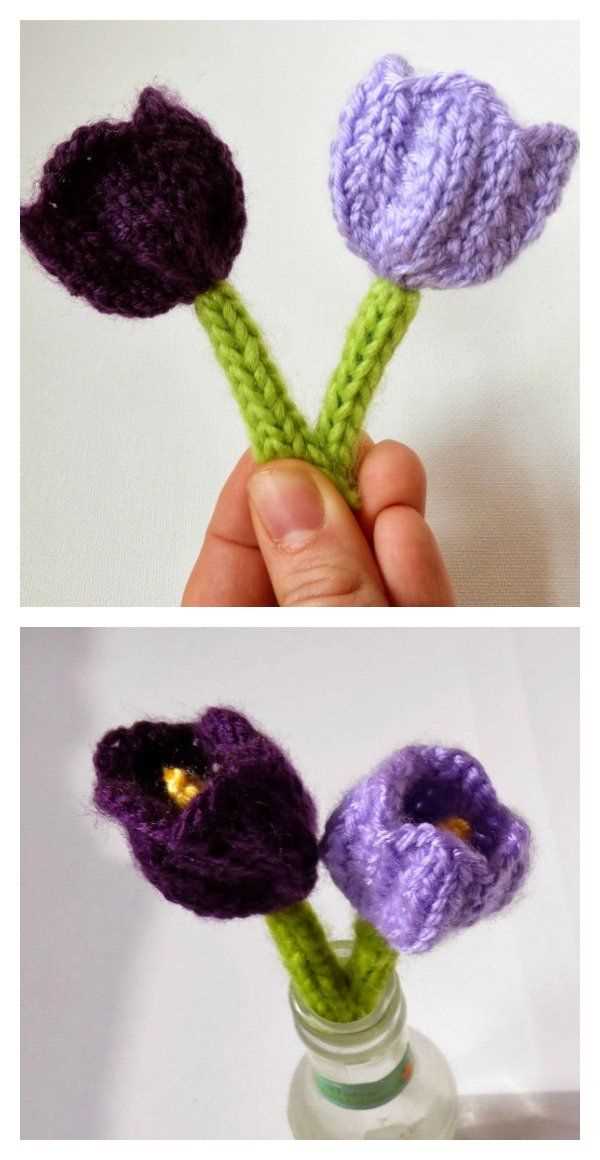 Knitted flowers patterns