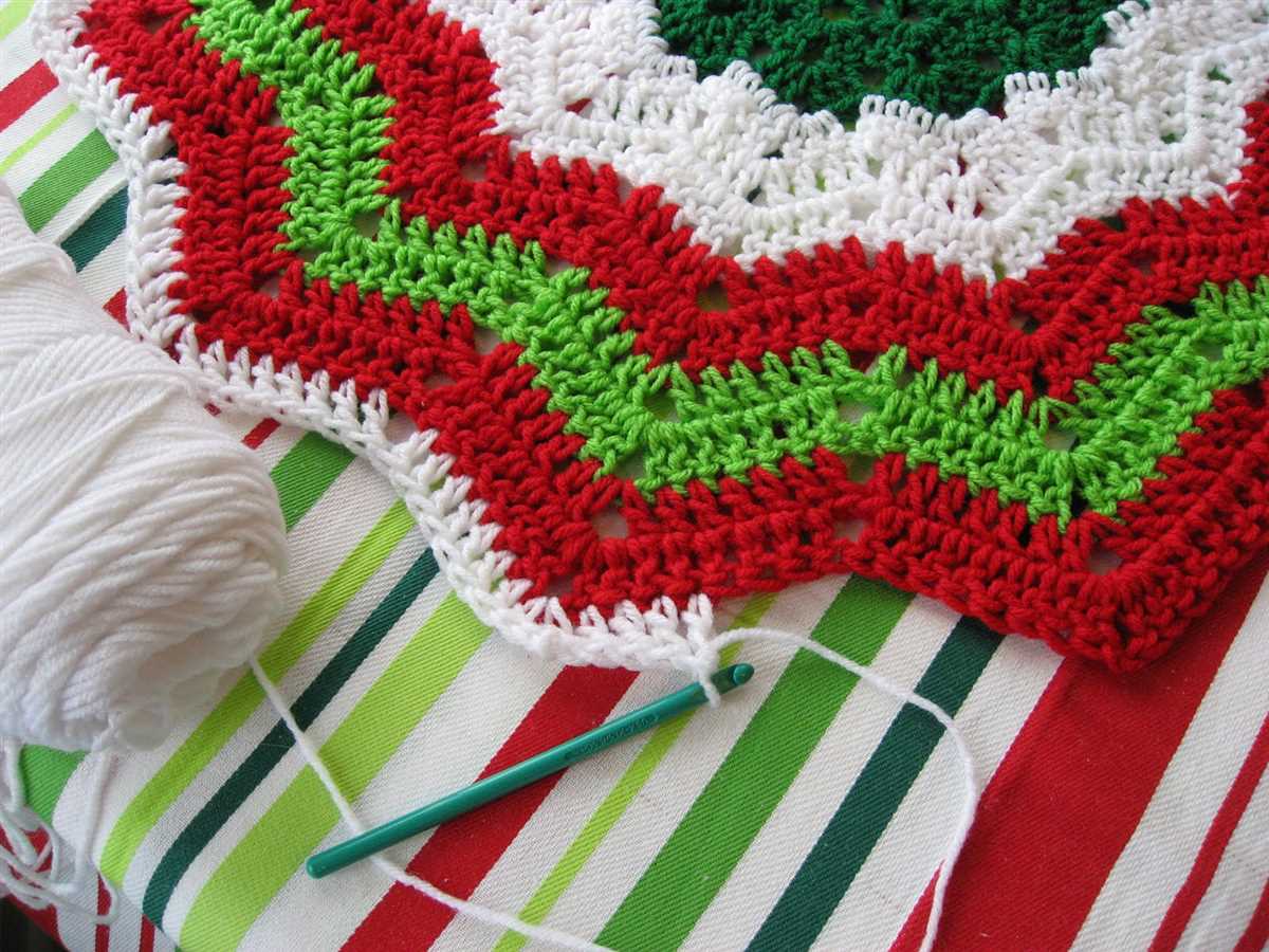 Knit pattern for christmas tree skirt