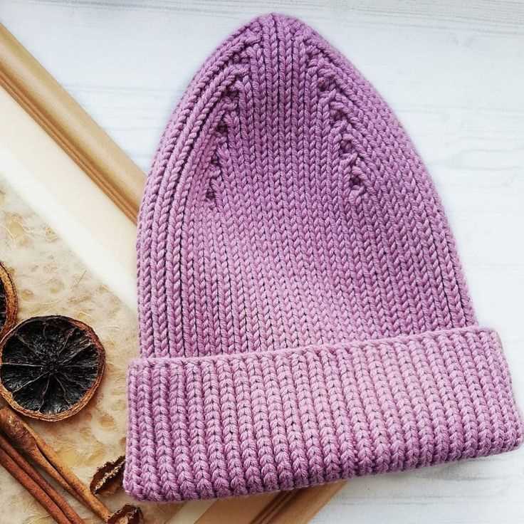 Button tab knit hat pattern