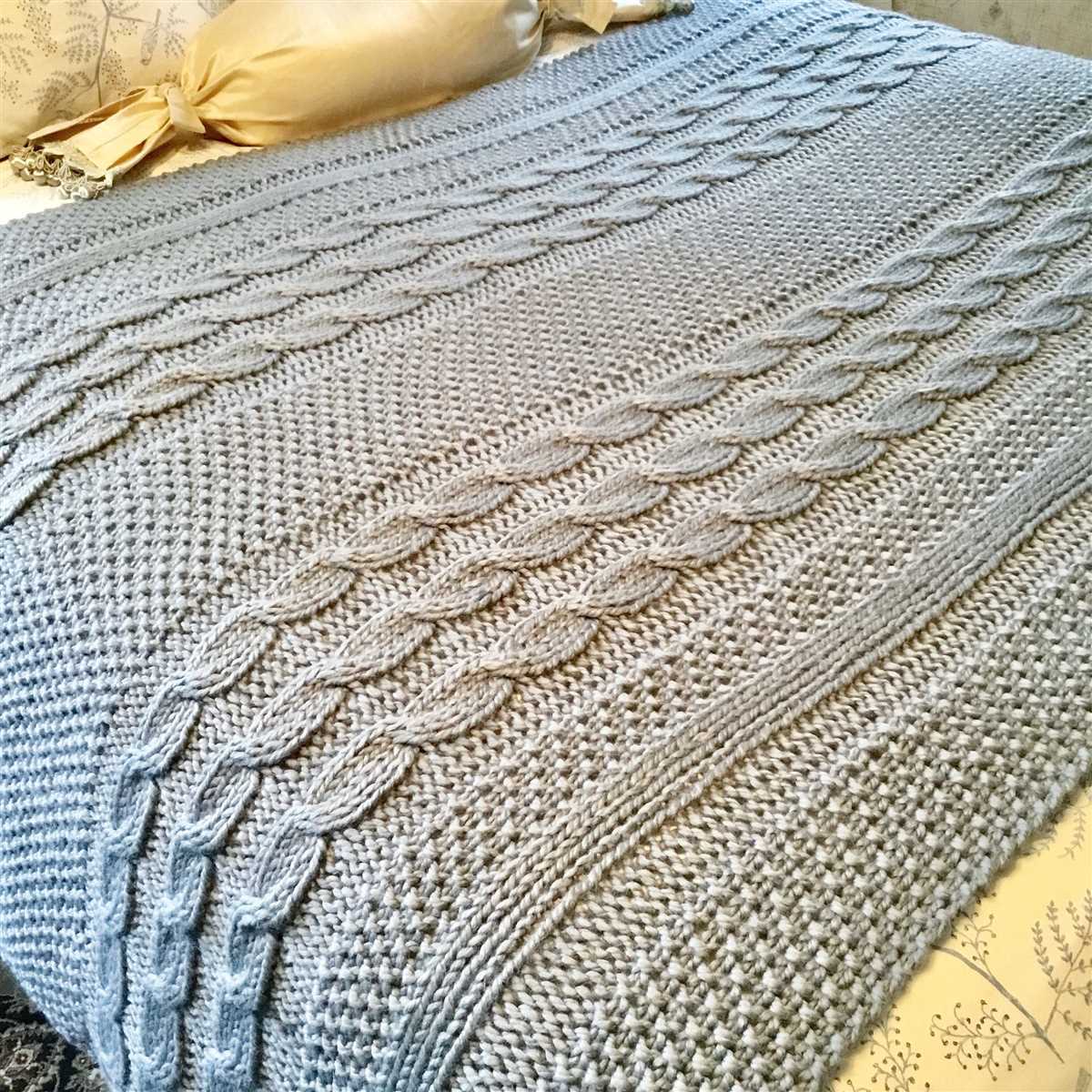Cable knit blanket crochet pattern