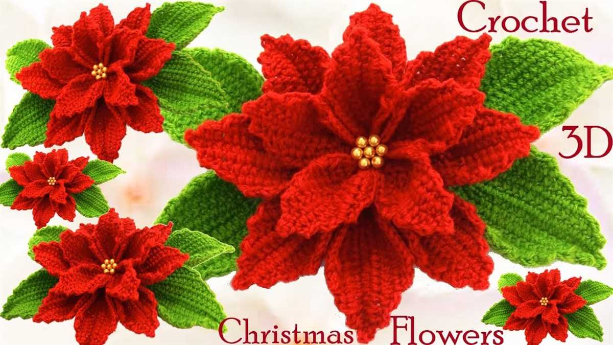 Free knitting pattern for poinsettia