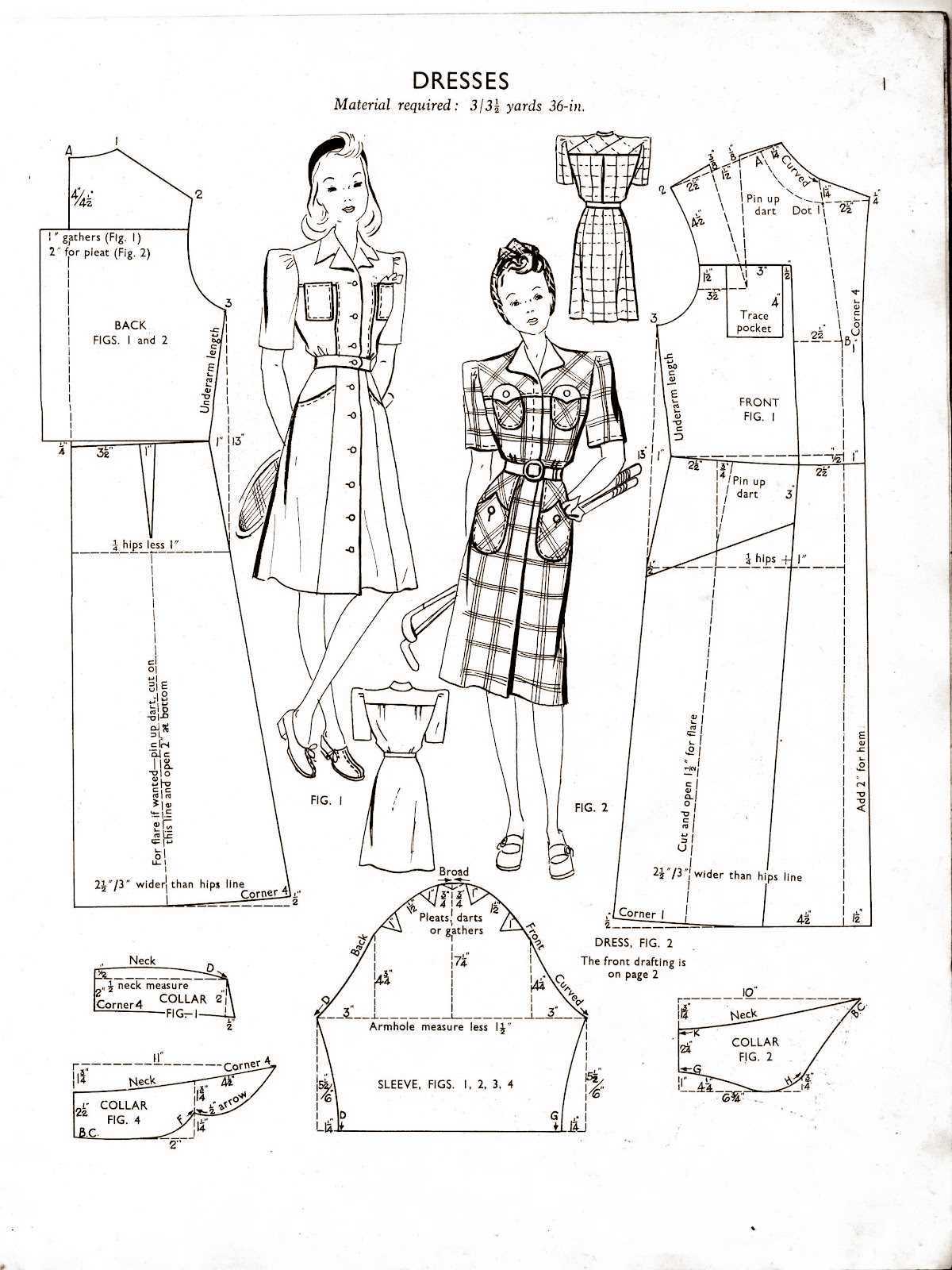 Vintage knit skirt pattern