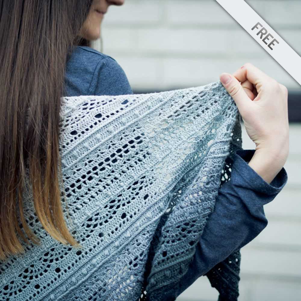 Knitted shawl with pockets free pattern