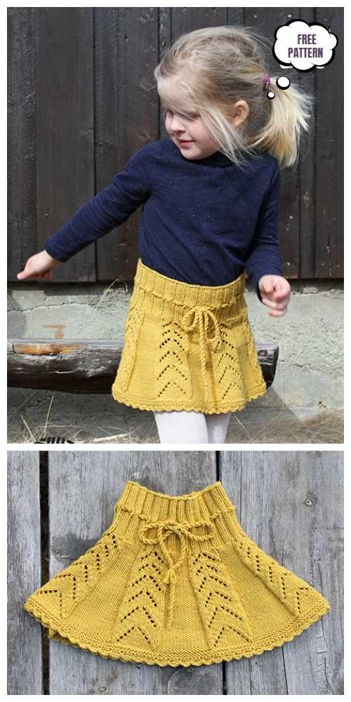 Knit ruffle skirt pattern