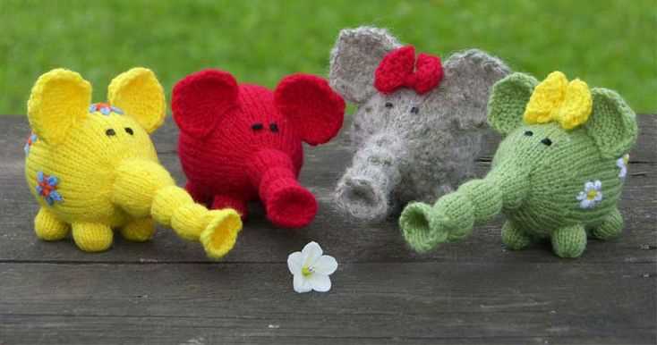 Free small elephant knitting pattern
