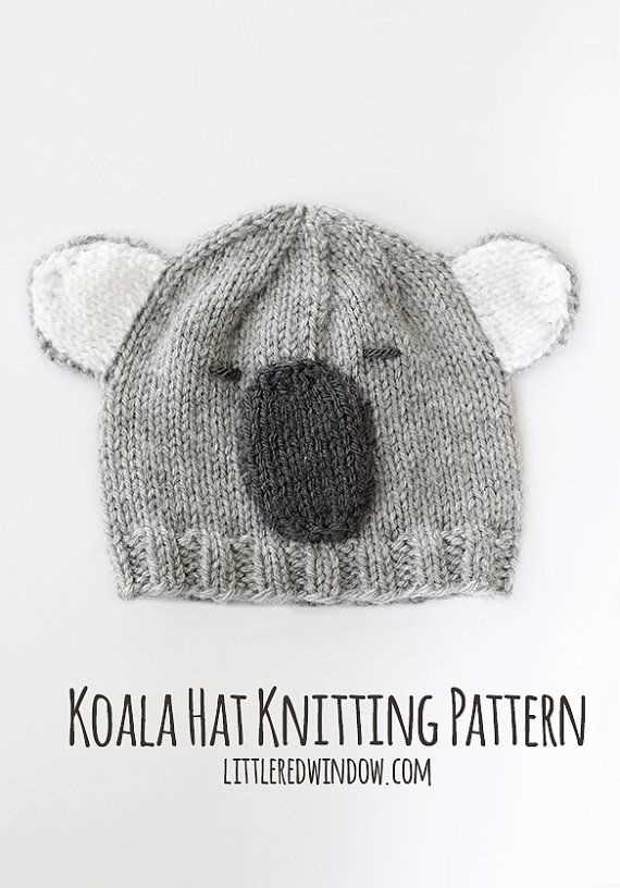 Koala hat knitting pattern