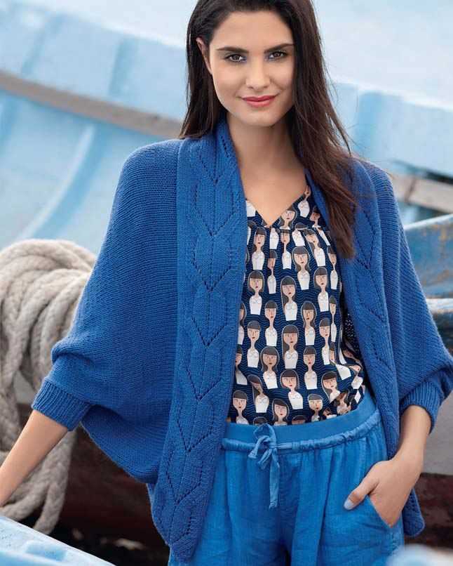 Knit rectangle shrug pattern