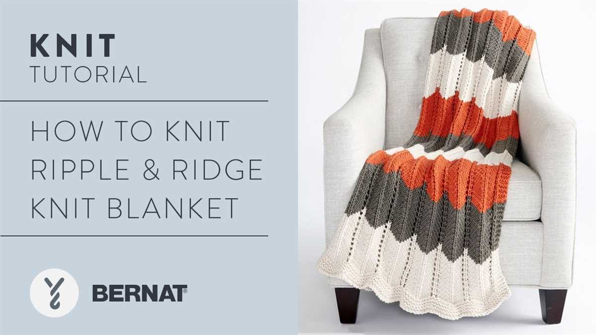 Knitted waves ripple pattern