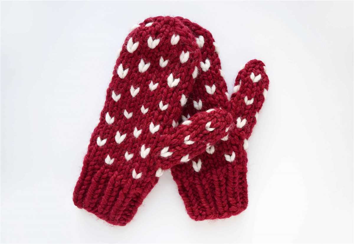 Knit mittens pattern circular needles