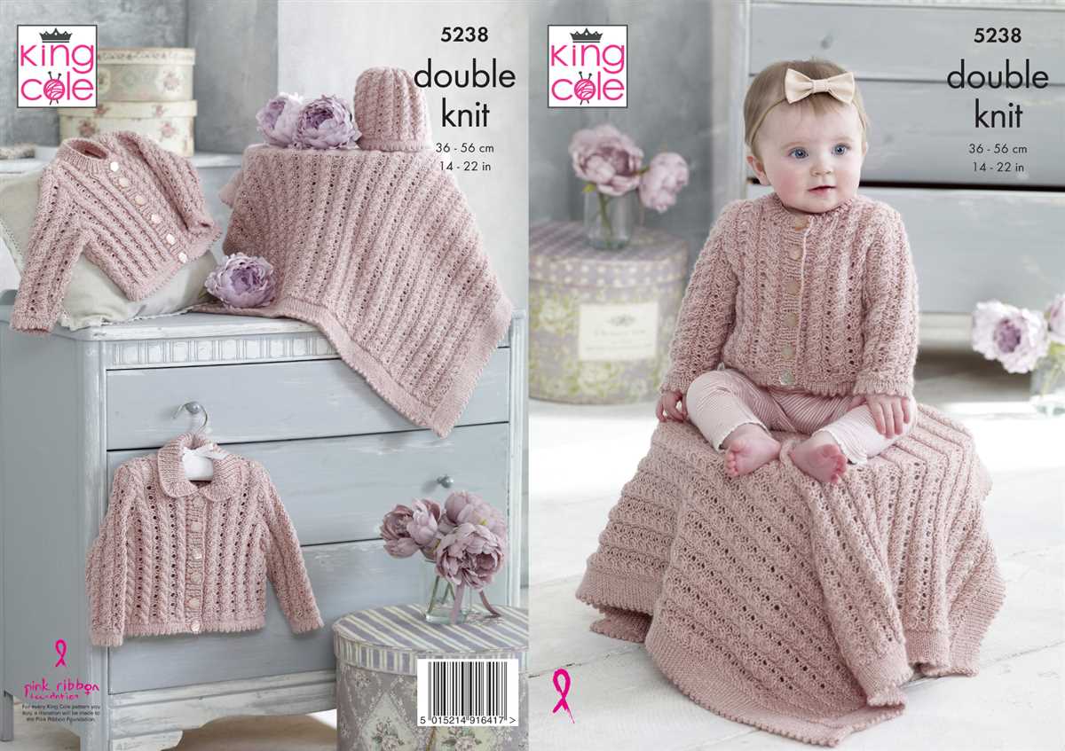 Knitting pattern for a cot blanket