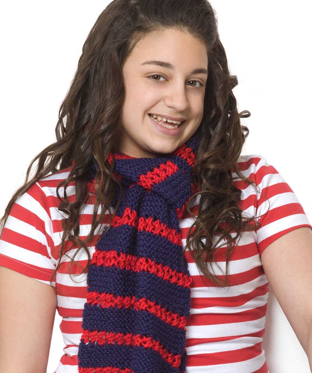Free knitting pattern for striped scarf
