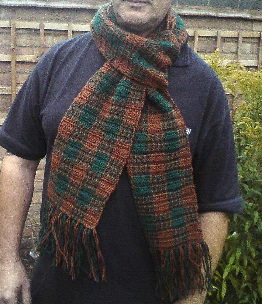 Masculine scarf knitting pattern