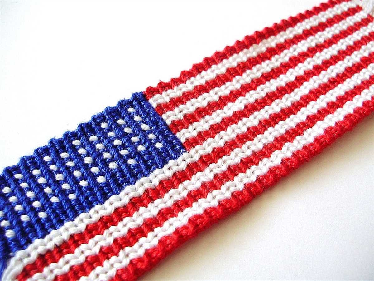 Knitted friendship bracelet pattern