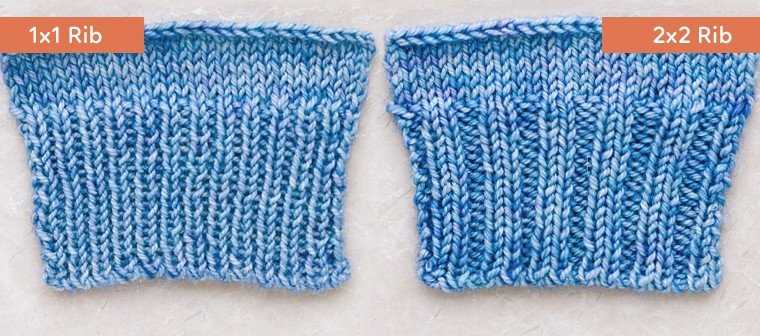 2x2 rib knit pattern