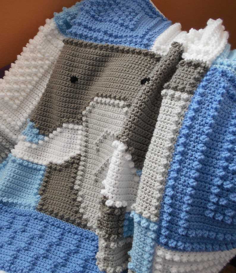 Elephant knitting pattern blanket