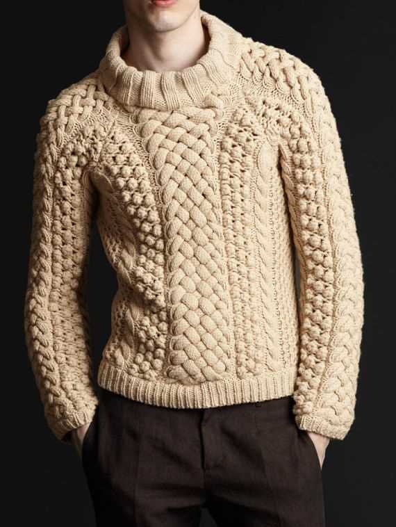 Men's chunky knit sweater pattern