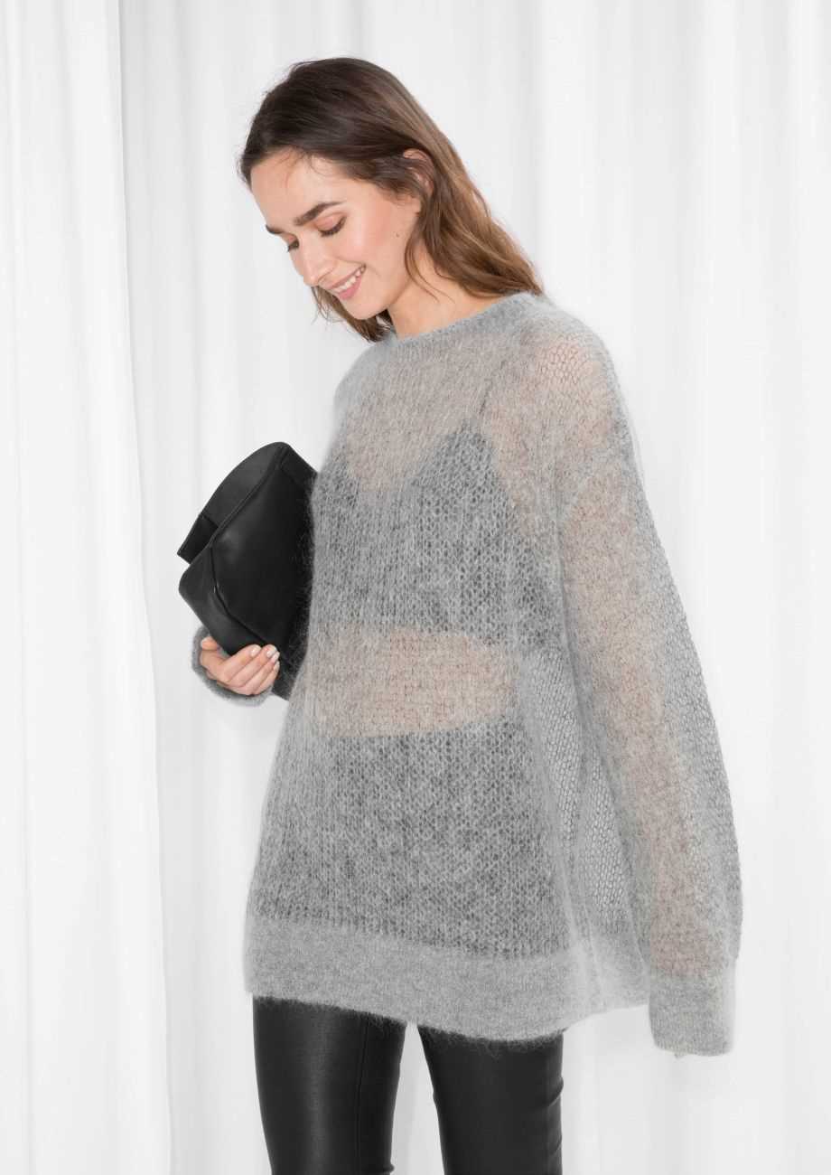 Mohair knit sweater pattern