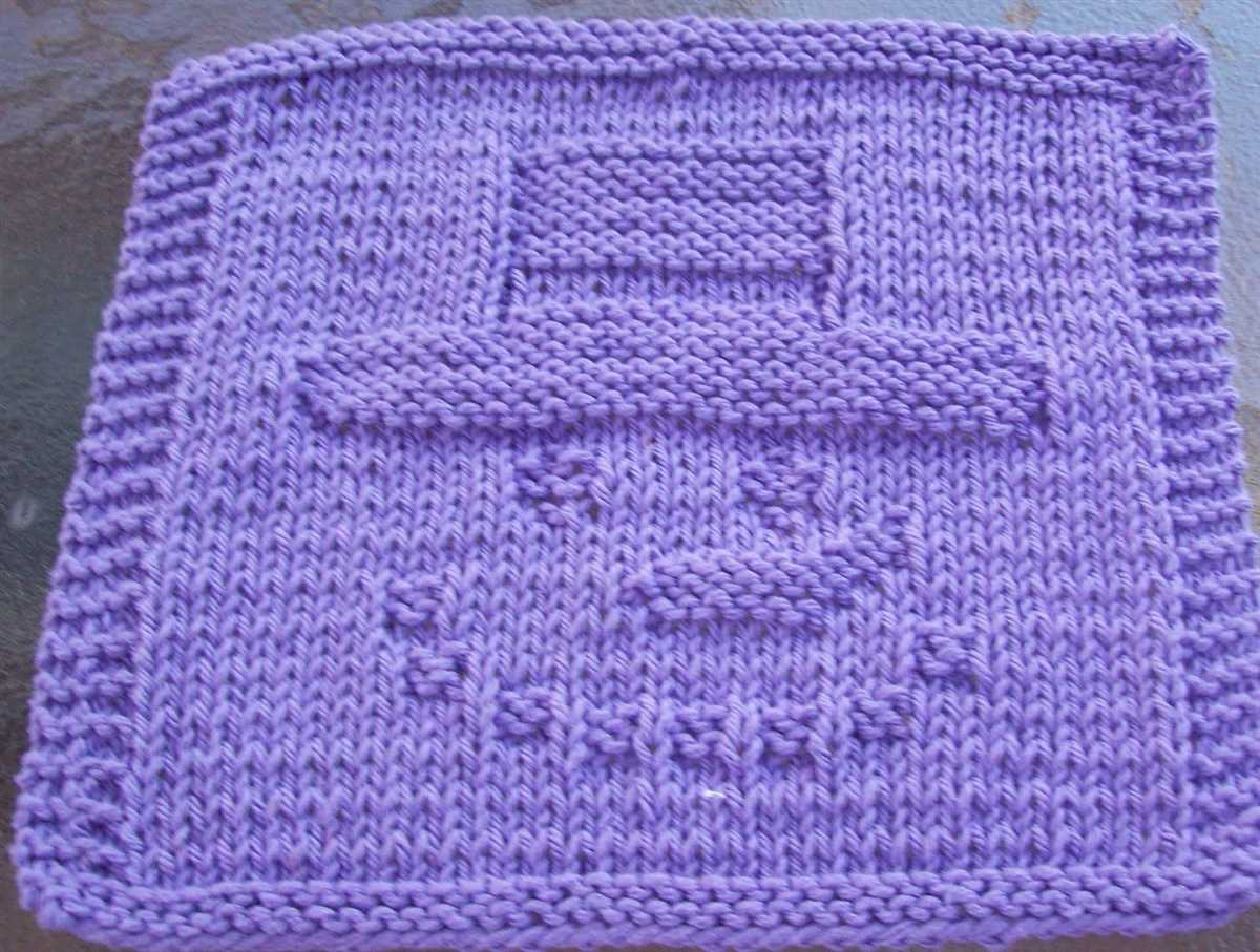 Dishcloth knitted pattern
