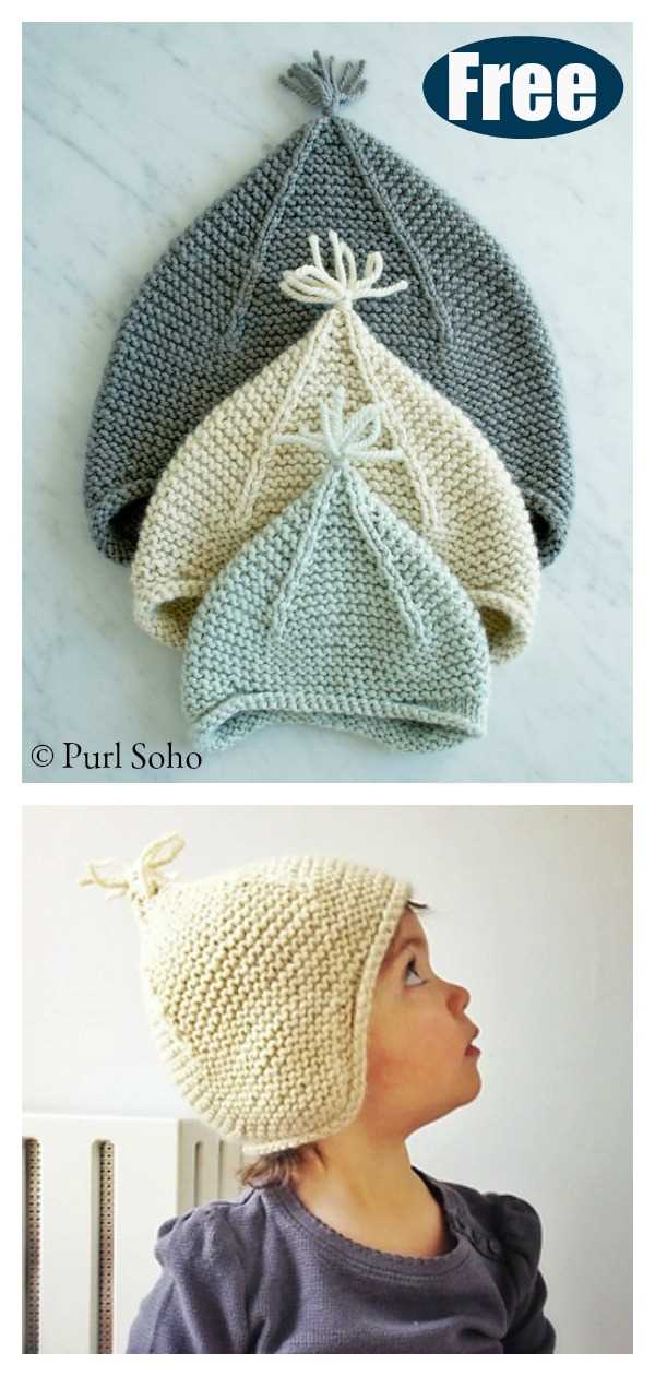 Machine knit earflap hat pattern