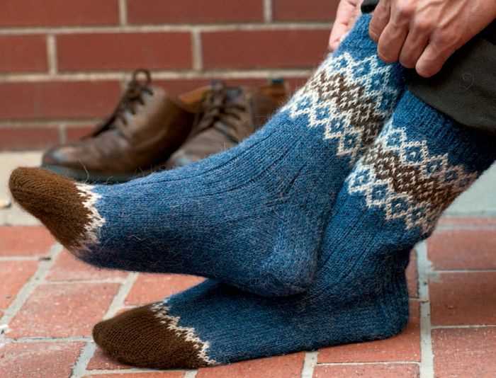 Male socks knitting pattern