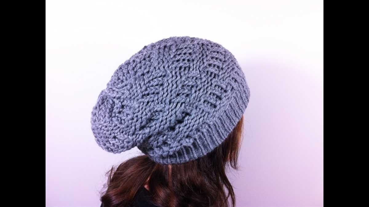 Knit slouchy hat pattern