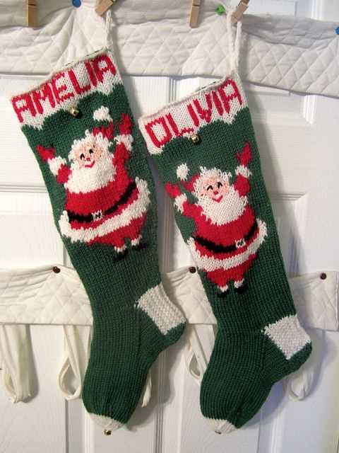 Knitted christmas stocking patterns 1950's