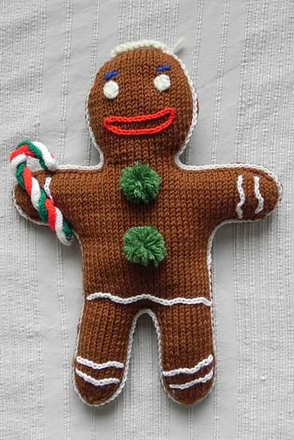 Free gingerbread man knitting pattern