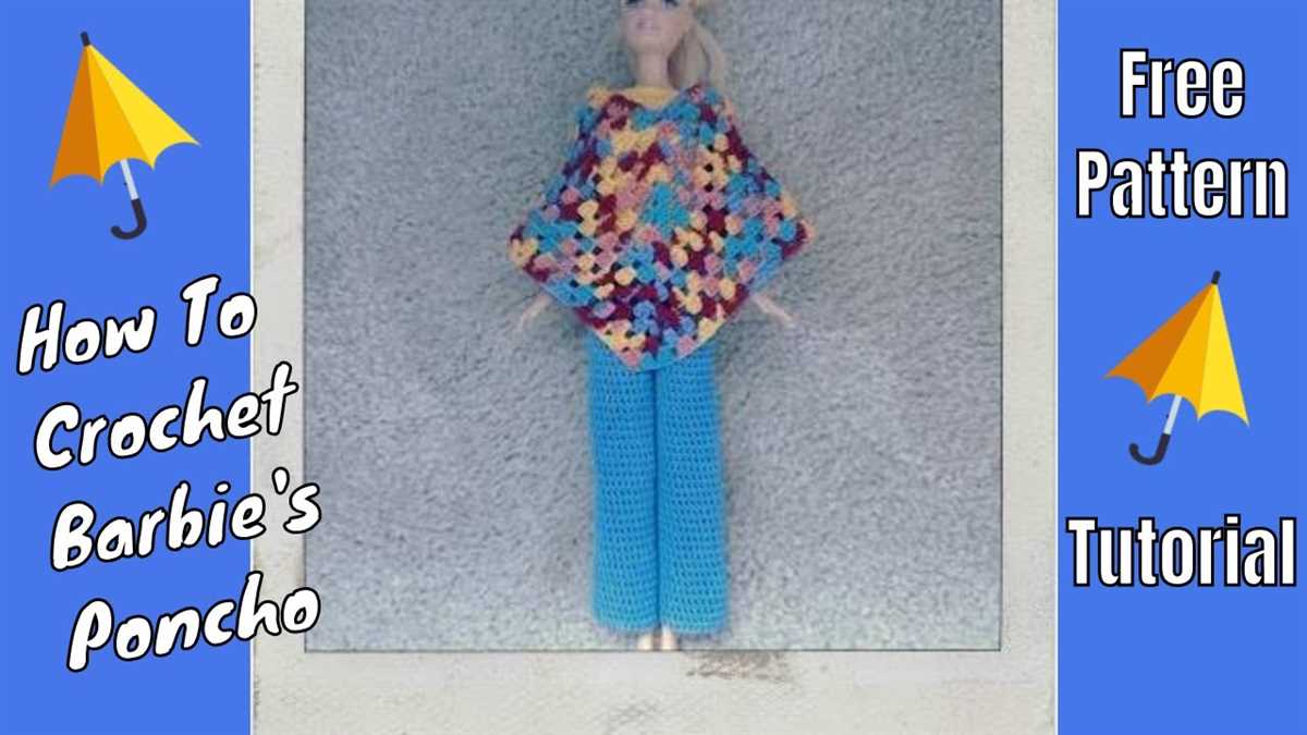 Barbie poncho knitting pattern