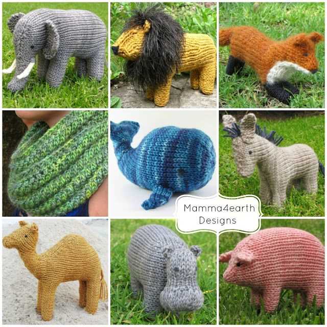 Knitted animals patterns