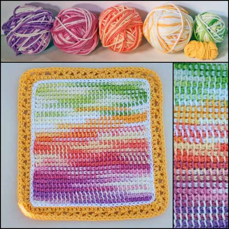 Knit scarf pattern variegated yarn