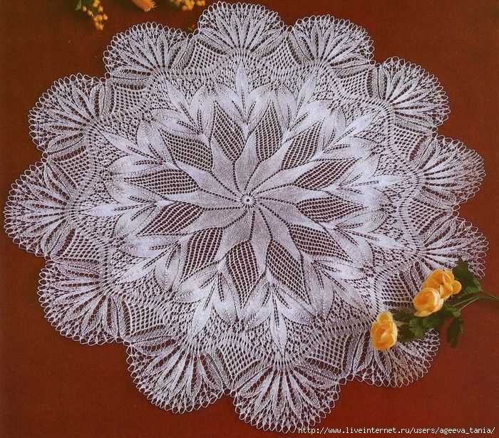 2 needle knitted doily patterns