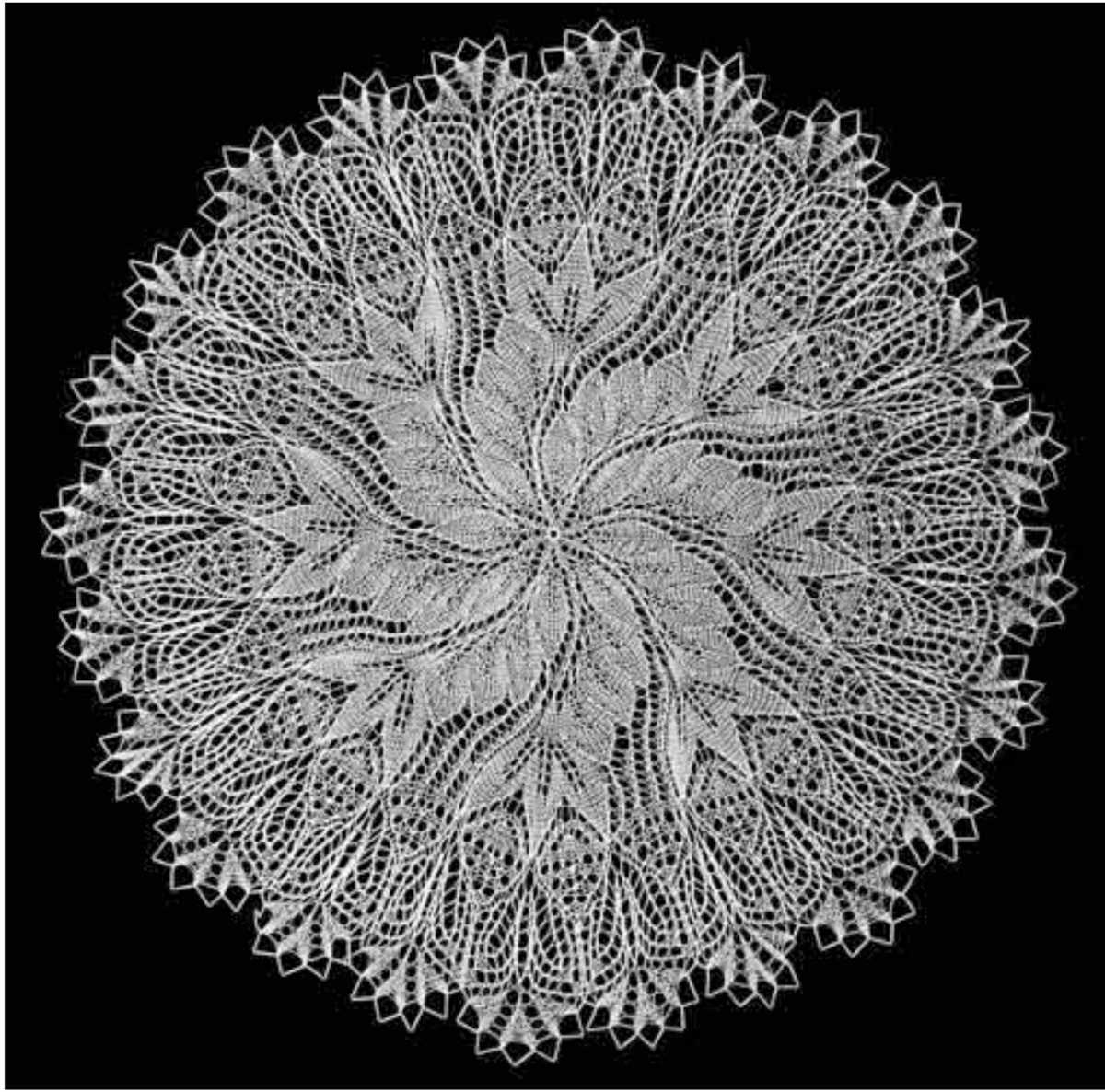 2 needle knitted doily patterns