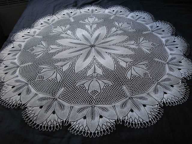 2 needle knitted doily patterns