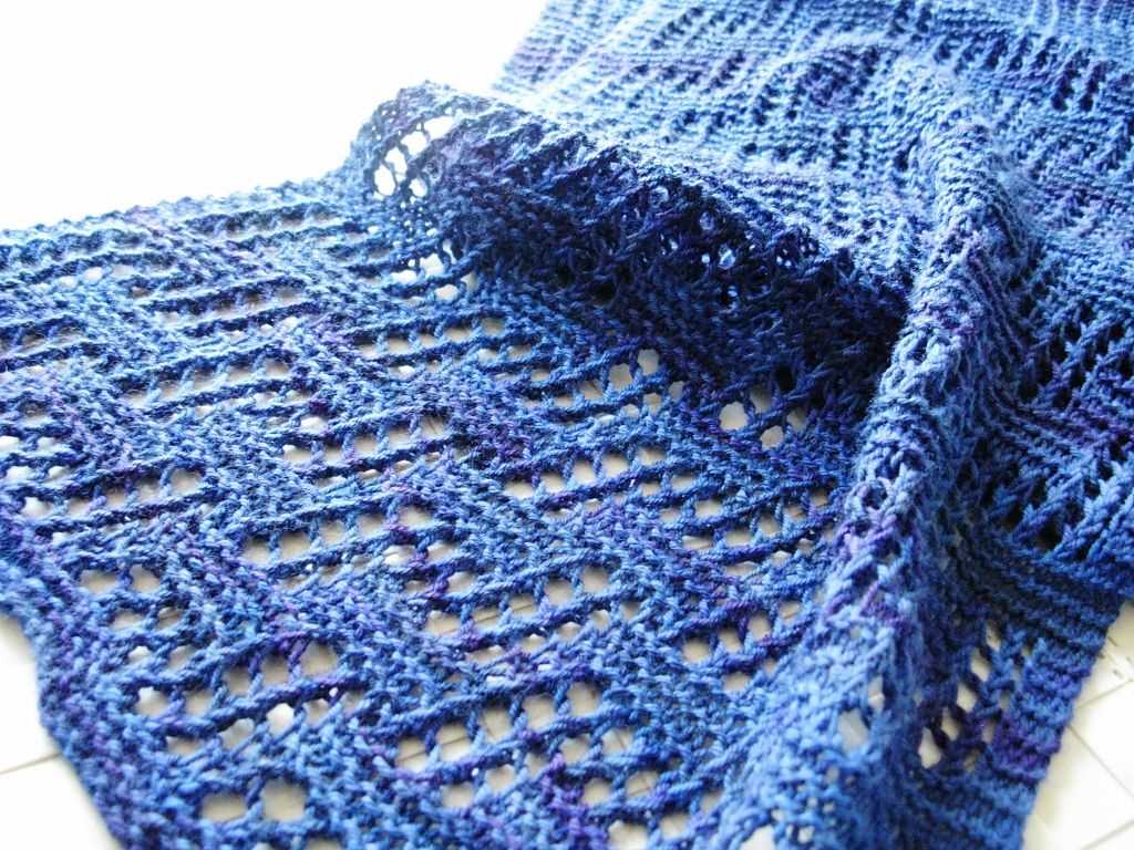 2 row lace scarf knitting pattern