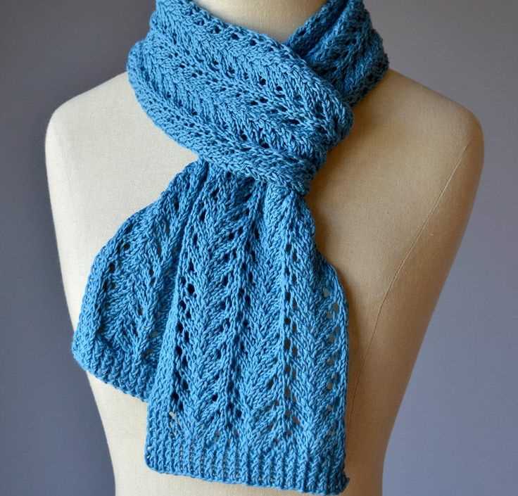 2 row lace scarf knitting pattern