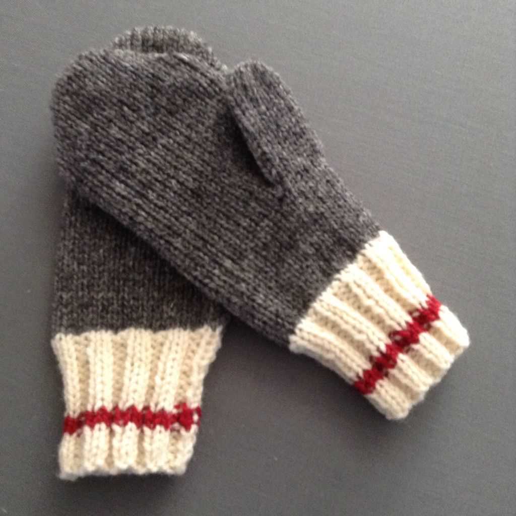 Adult mittens knitting pattern