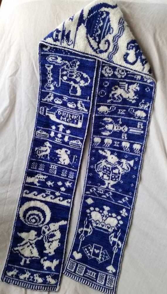 Advent scarf knitting pattern