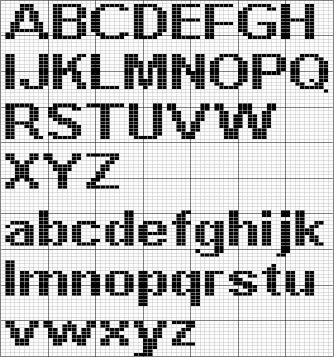 Alphabet knitting pattern