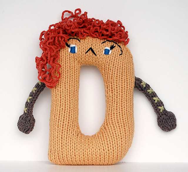 Alphabet knitting pattern