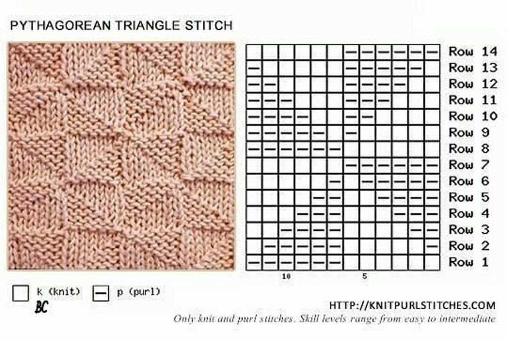 Alternating welted leaf knitting pattern