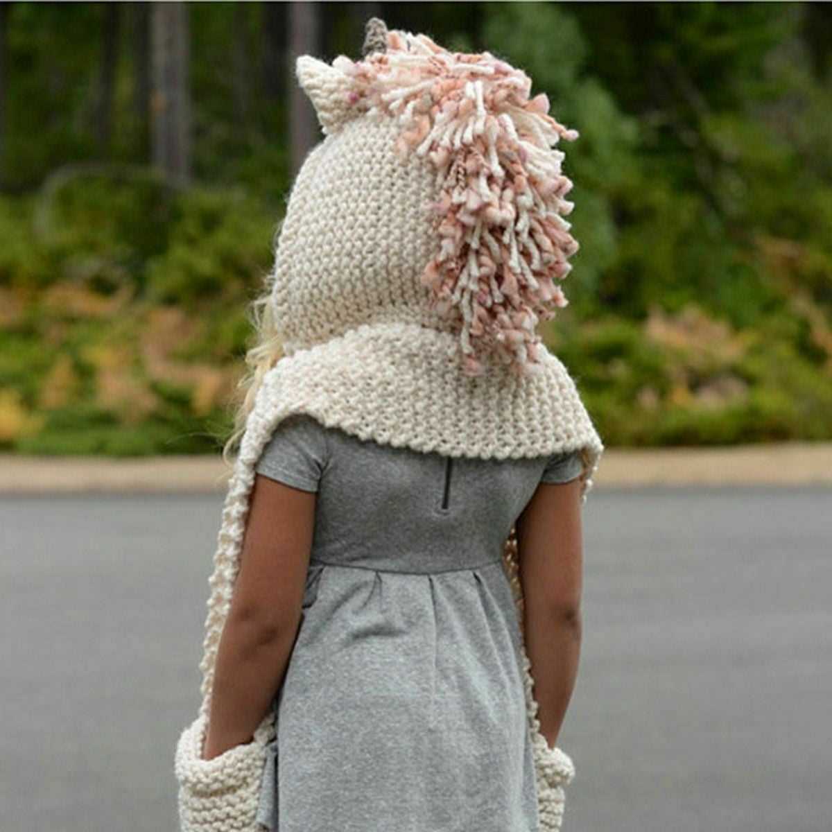 Animal hood knitting pattern