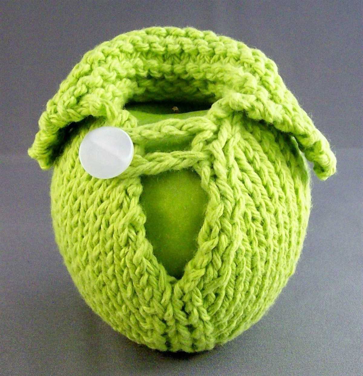 Apple cozy knitting pattern