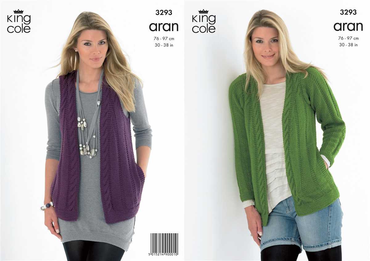 Aran waistcoat knitting pattern