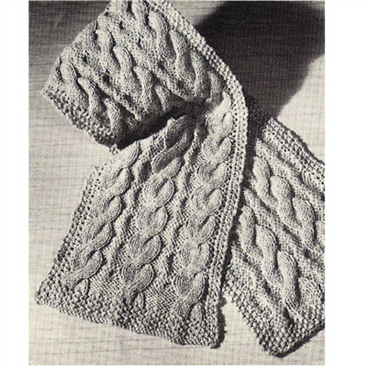 Aran cable scarf free knitting pattern