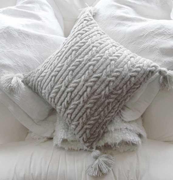Aran cushion cover knitting patterns