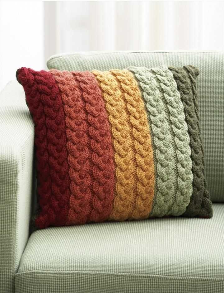 Aran cushion cover knitting patterns