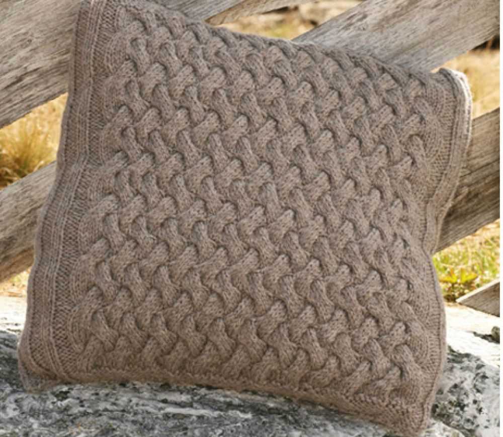 Aran cushion cover knitting patterns